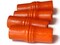 4 40mm Orange Vintage Wood Tube Beads Wooden Macrame Large Hole Beads